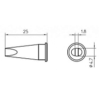 Жало паяльное WELLER LHT-D L 4,7мм (T0054445299)