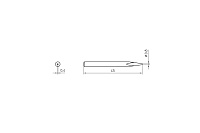Жало паяльное WELLER SPI 16 0,8мм прямое (4SPI15213-1)